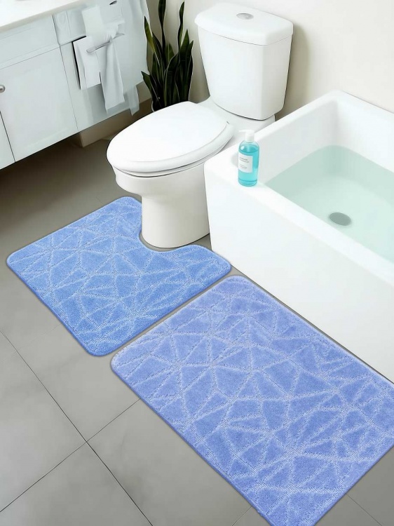 Набор ковриков SHAHINTEX РР 50*80+50*50 001 голубой 11 - 4