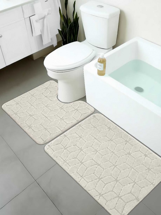 Набор ковриков SHAHINTEX РР 50*80+50*50 002 кремовый 3