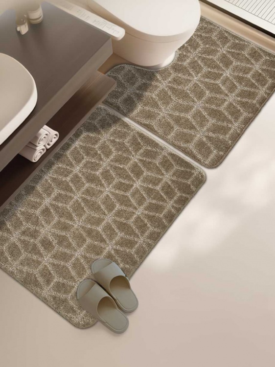 Набор ковриков SHAHINTEX РР 50*80+50*50 002 кофе с молоком 55 - 2