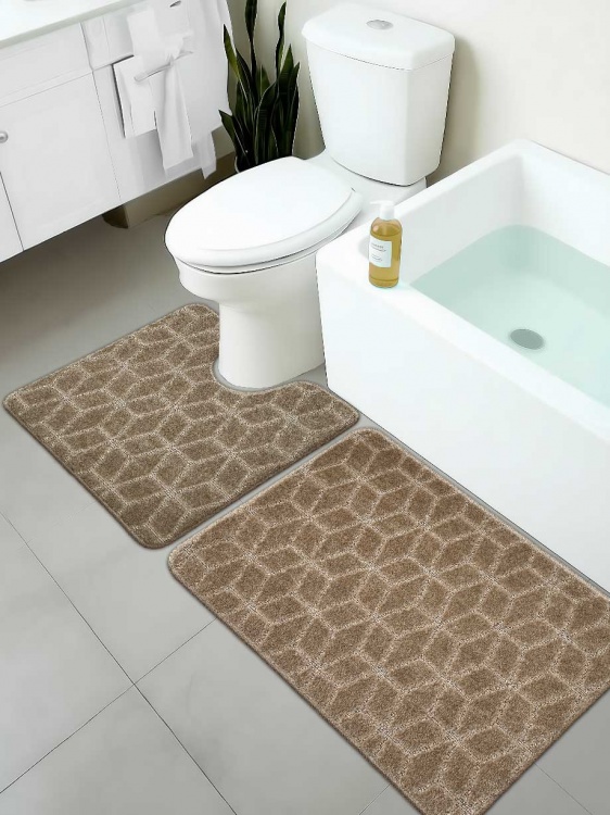 Набор ковриков SHAHINTEX РР 50*80+50*50 002 кофе с молоком 55