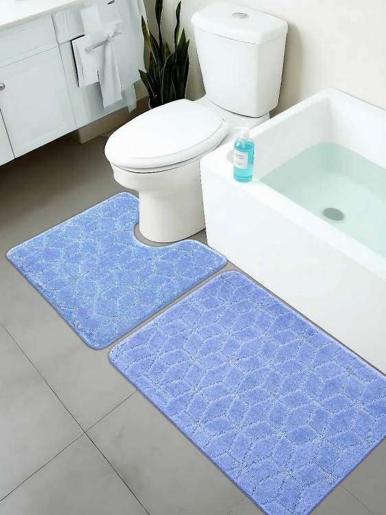 Набор ковриков SHAHINTEX РР 50*80+50*50 002 голубой 11 - 4