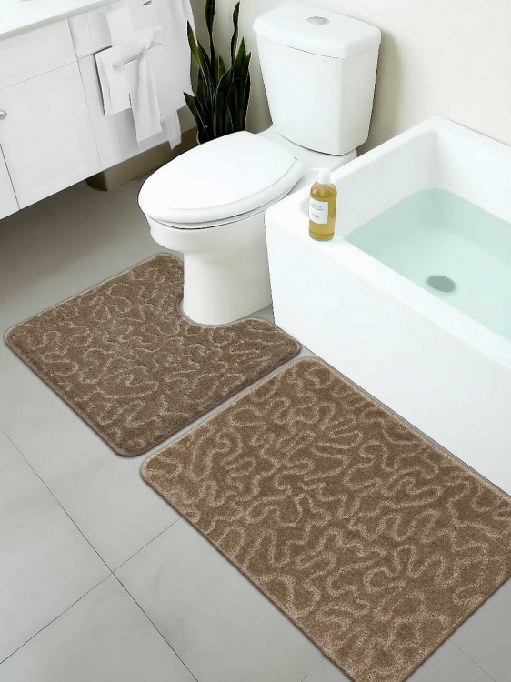 Набор ковриков SHAHINTEX РР 50*80+50*50 003 кофе с молоком 55