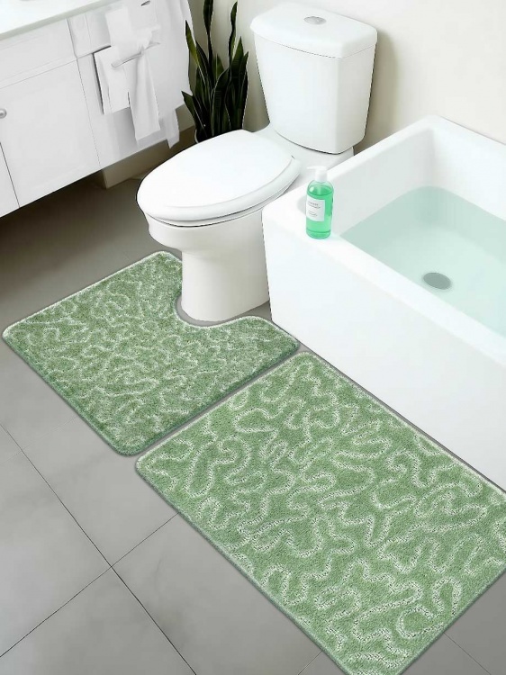 Набор ковриков SHAHINTEX РР 50*80+50*50 003 зеленый чай 79