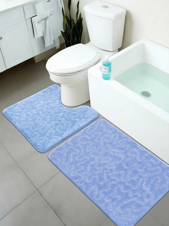 Набор ковриков SHAHINTEX РР 50*80+50*50 003 голубой 11