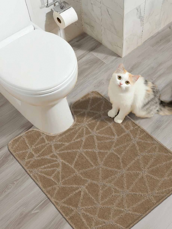 Коврик SHAHINTEX РР 60*80 001 кофе  с молоком 55 S - 3