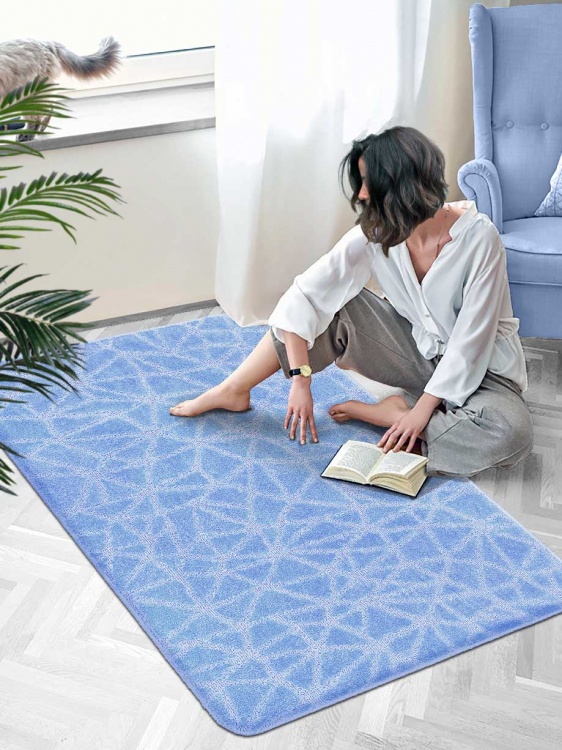 Коврик SHAHINTEX РР 100х150 001 голубой 11 S - 3