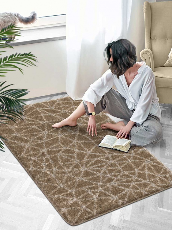 Коврик SHAHINTEX РР 100х150 001 кофе  с молоком 55 S - 3