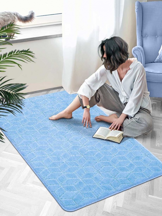 Коврик SHAHINTEX РР 100х150 002 голубой 11 S - 4