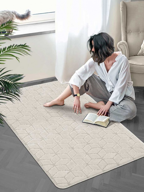 Коврик SHAHINTEX РР 100х150 002 кремовый 3 S - 3