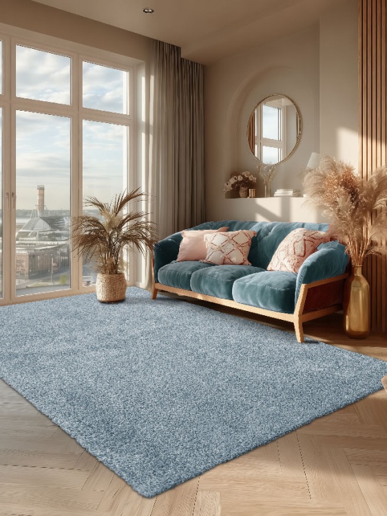 Коврик НАНОХЛОПОК SHAHINTEX 200х300 аквамариновый 01 S - 2