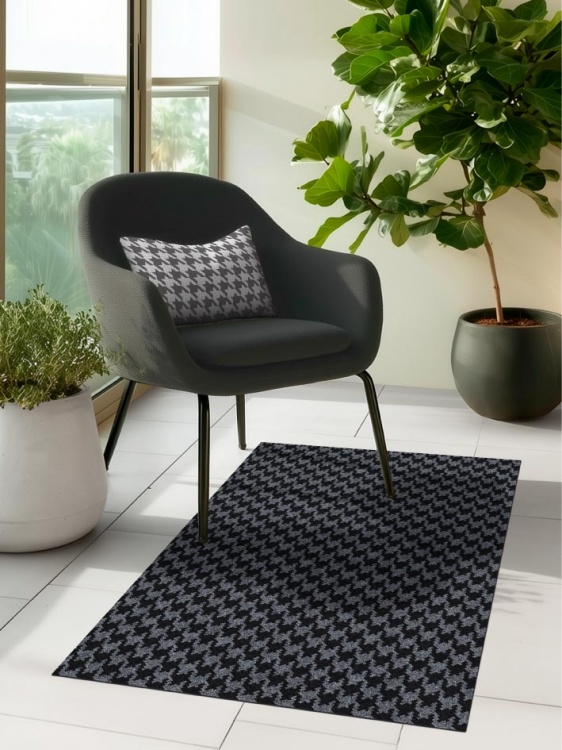 Коврик влаговпитывающий SHAHINTEX Гусиная лапка ТЭМ 50х100 графит 01 S - 4