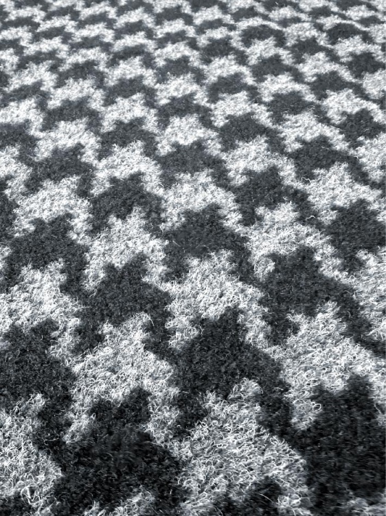 Коврик влаговпитывающий SHAHINTEX Гусиная лапкаТЭМ 60х200 графит 01 S - 2