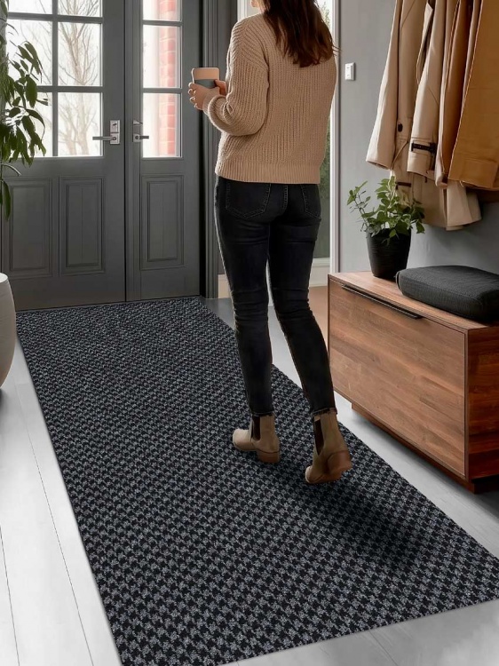 Коврик влаговпитывающий SHAHINTEX Гусиная лапка ТЭМ 80х200 графит 01 S - 3