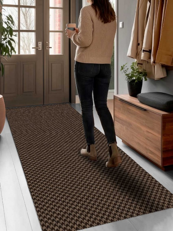 Коврик влаговпитывающий SHAHINTEX Гусиная лапка ТЭМ 80х200 мокко 02 S - 3