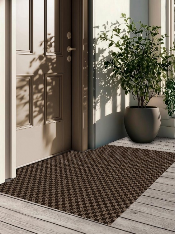 Коврик влаговпитывающий SHAHINTEX Гусиная лапка ТЭМ 100х120 мокко 02 S - 4