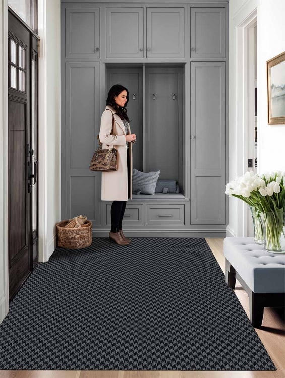 Коврик влаговпитывающий SHAHINTEX Гусиная лапка ТЭМ 150х200 графит 01 S - 3