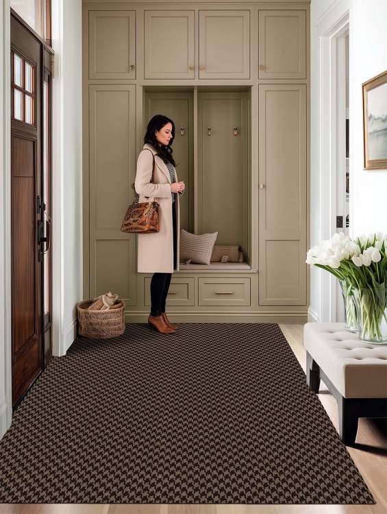 Коврик влаговпитывающий SHAHINTEX Гусиная лапка ТЭМ 150х200 мокко 02 S - 3