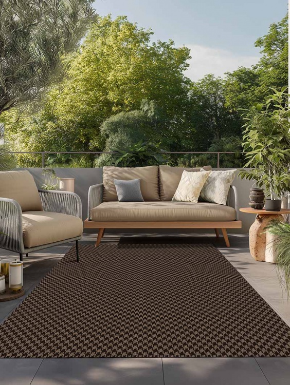 Коврик влаговпитывающий SHAHINTEX Гусиная лапка ТЭМ 150х200 мокко 02 S - 4