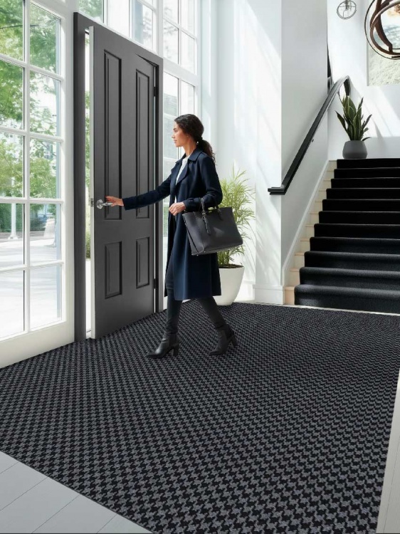 Коврик влаговпитывающий SHAHINTEX Гусиная лапка ТЭМ 200х300 графит 01 S - 3