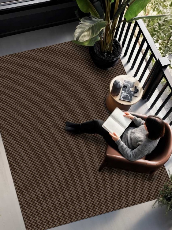 Коврик влаговпитывающий SHAHINTEX Гусиная лапка ТЭМ 200х300 мокко 02 S - 4