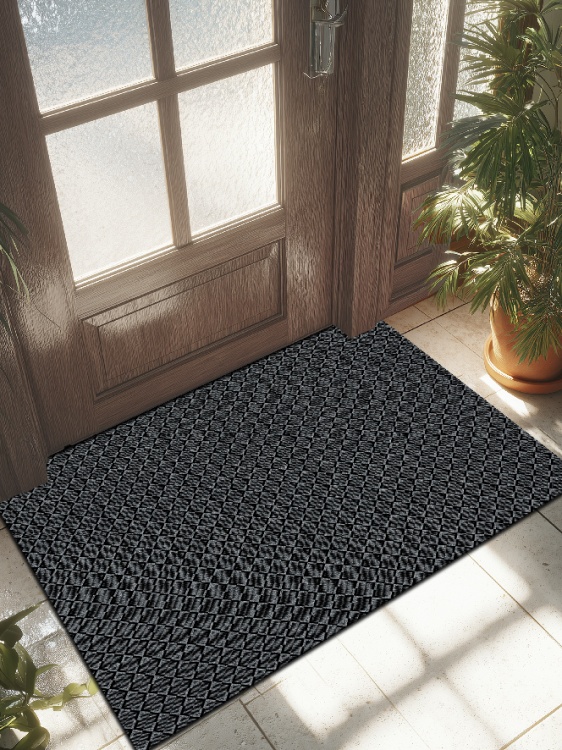 Коврик влаговпитывающий icarpet Каре ТЭМ 100х120 графит 01 S - 2