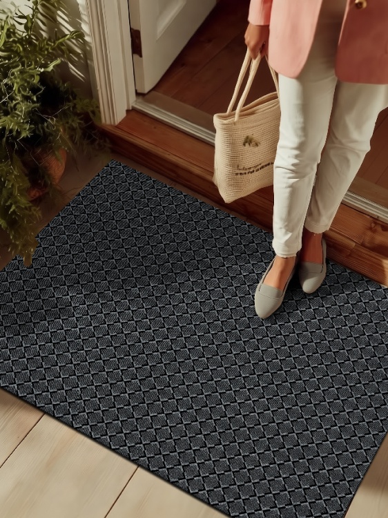 Коврик влаговпитывающий icarpet Каре ТЭМ 100х120 графит 01 S - 3