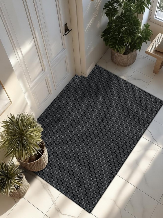 Коврик влаговпитывающий icarpet Каре ТЭМ 100х150 графит 01 S - 3