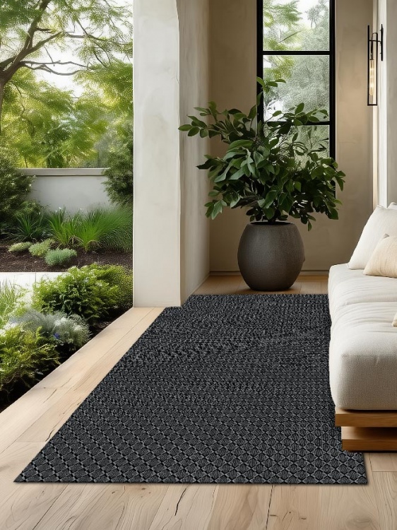 Коврик влаговпитывающий icarpet Каре ТЭМ 100х200 графит 01 S - 2