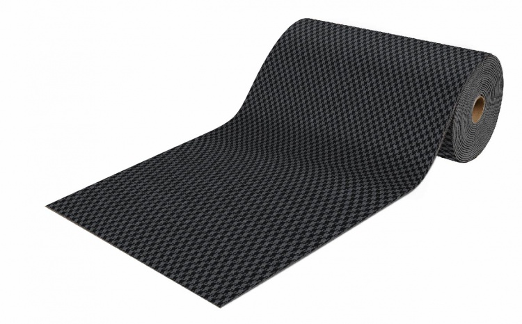 Коврик-дорожка влаговпитывающий SHAHINTEX Гусиная лапка ТЭМ 100х1500 графит 01